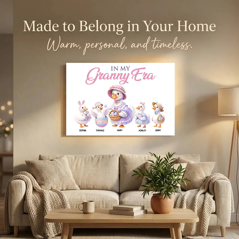 Custom Granny Duck Family Canvas for Grandparents - Sentimental Home Decor Poster or Canvas MagicInPrints
