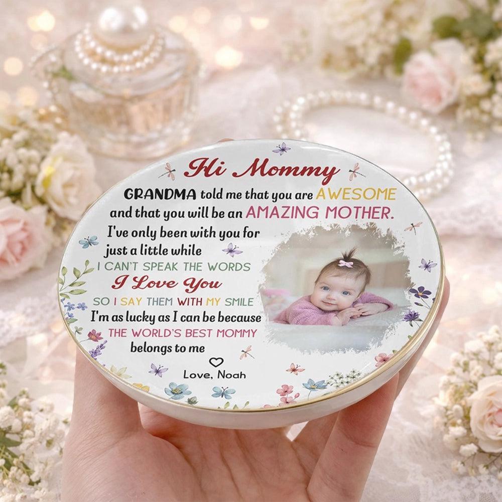 Personalized Photo Plate for Mom - Sentimental Gift from Baby - Mother's Day Jewelry MagicInPrints