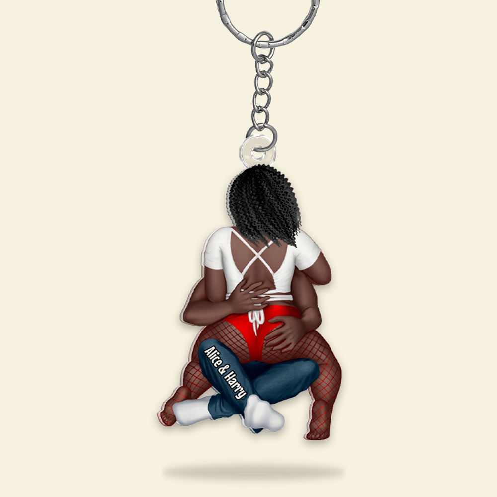Personalized Naughty Couples Keychain - Unique Valentine's Day Gifts Keychains PopCulturePrints