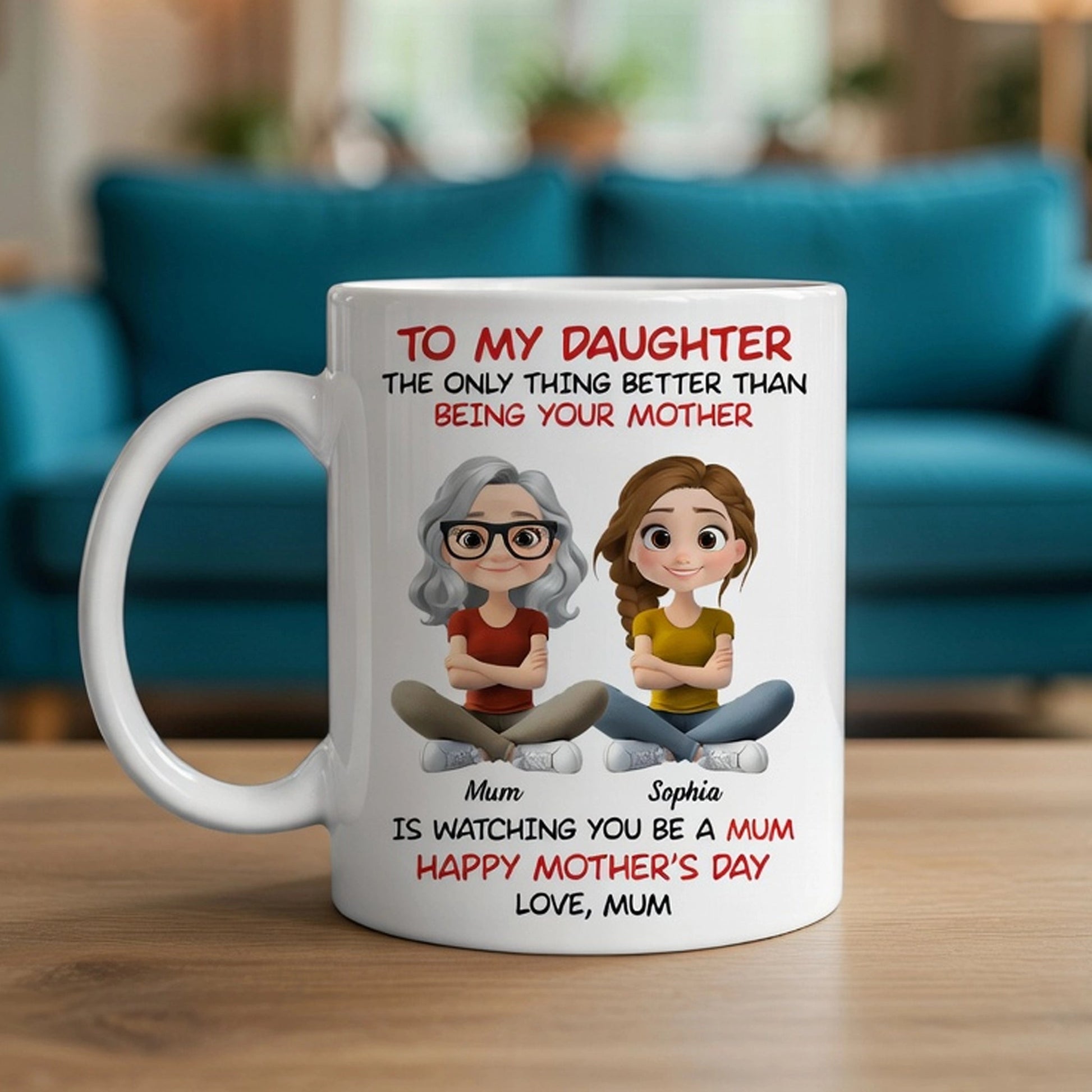 Personalized Mother's Day Mug for Daughter - Heartfelt Gift from Mum Cup MagicInPrints