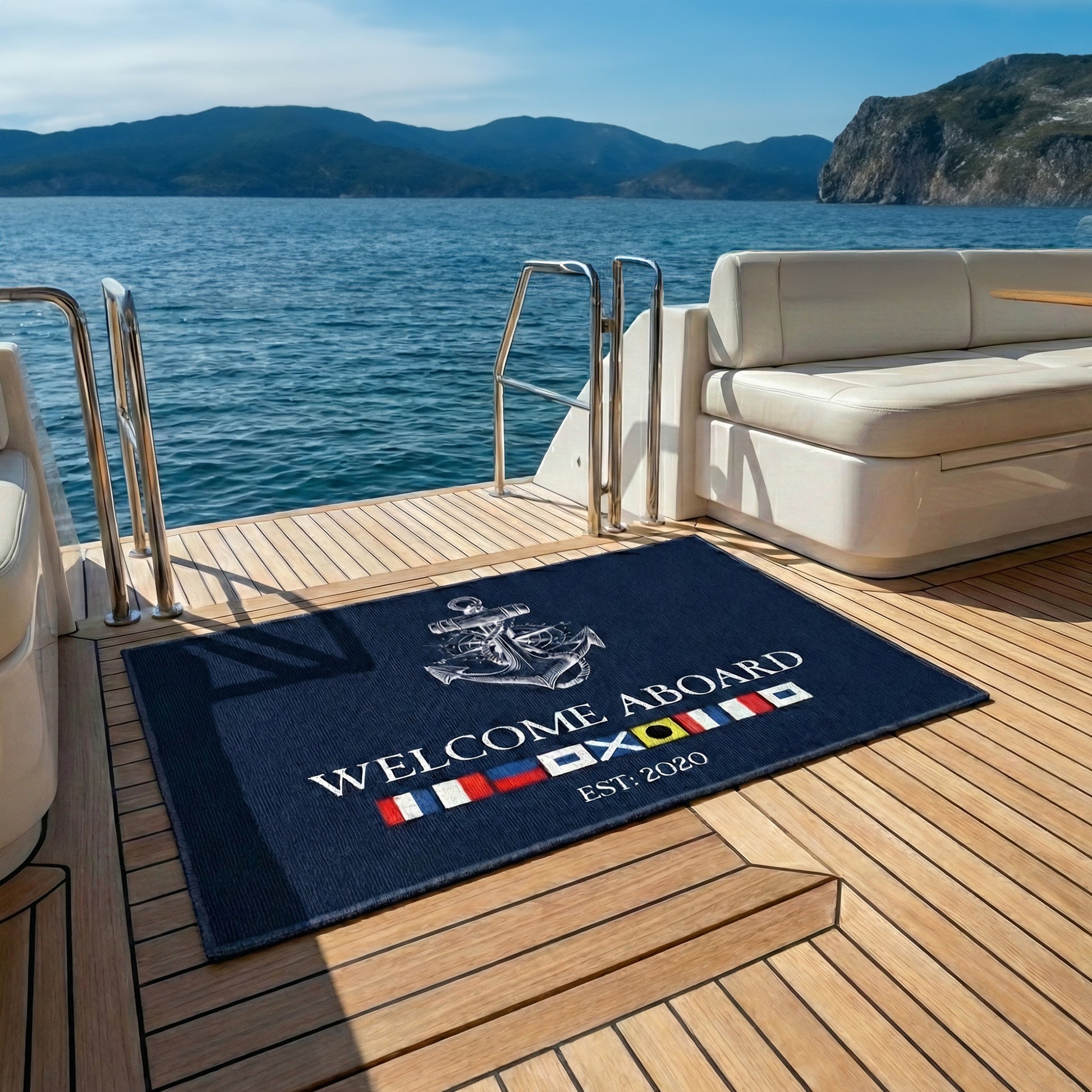 Custom Nautical Welcome Mat for Homeowners - Nautical Decor Doormat MagicInPrints