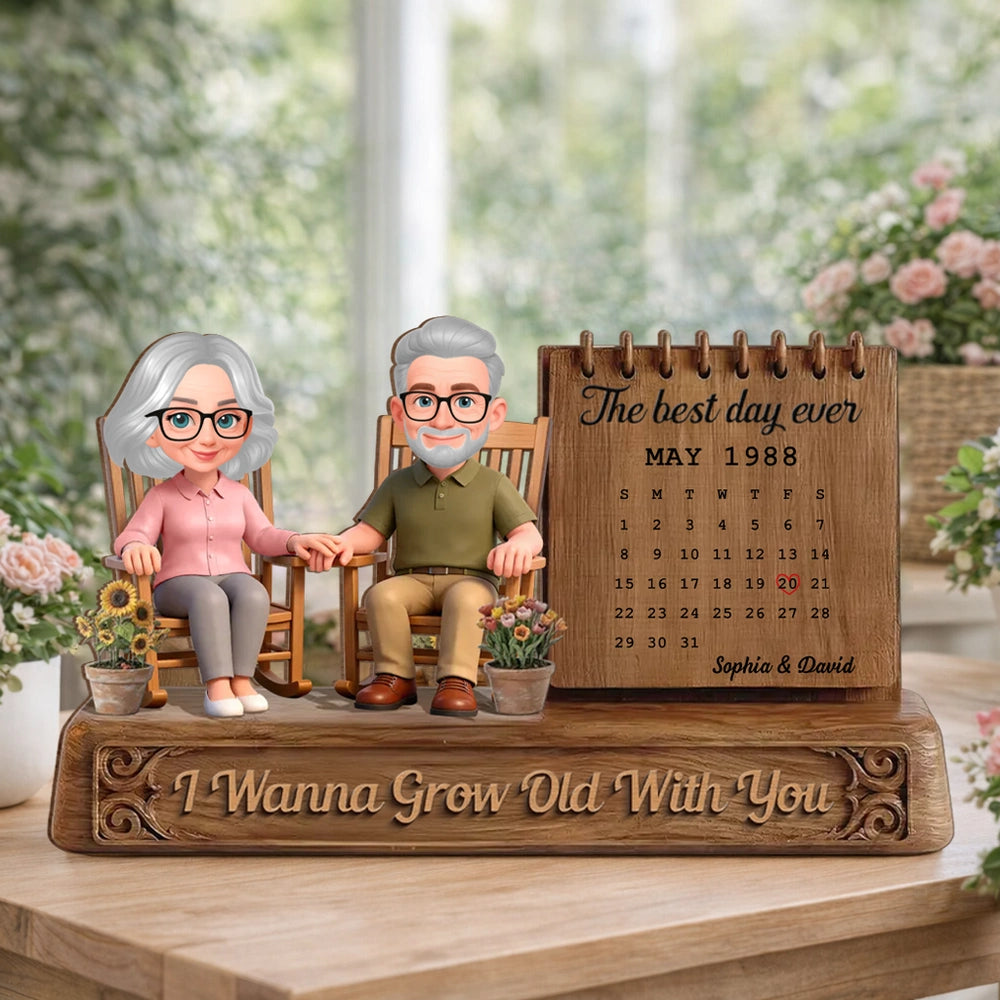 Personalized Couple Figurine Anniversary Gift with Custom Date - Romantic Keepsake Plaque MagicInPrints