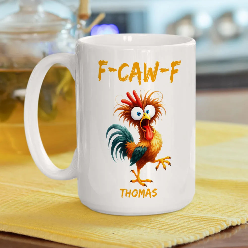 Personalized Funny Coffee Mug for Adults with Rooster Design - Gift for Home or Office Cup MagicInPrints