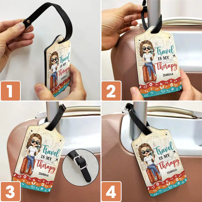 Personalized Luggage Tag for Travelers - Adventure Begins Design Travel Gear MagicInPrints