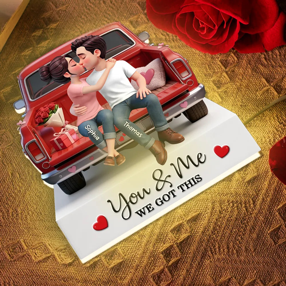 Personalized Romantic Couple Figurine for Lovers - Anniversary Gift Plaque MagicInPrints