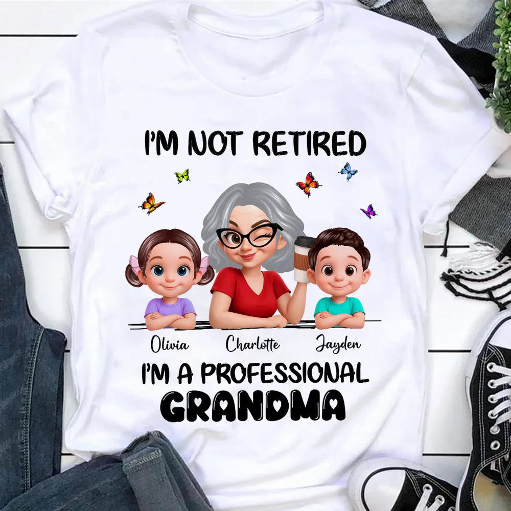 Personalized Grandma T-Shirt for Grandchildren - Funny Retirement Gift Cloth MagicInPrints