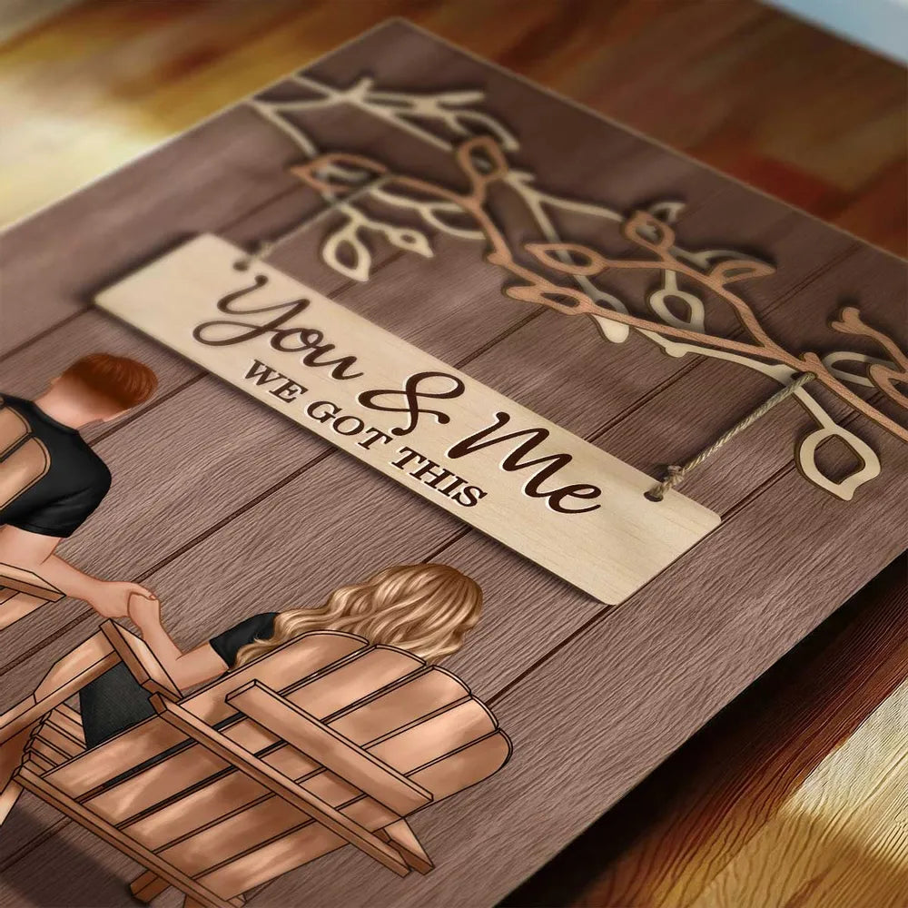 Personalized Couple Wooden Wall Art for Home Decor - Romantic Gift Poster or Canvas MagicInPrints