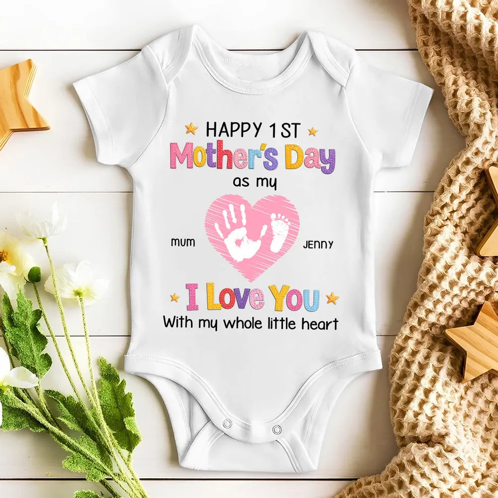 Personalized Baby Onesie for Mother's Day - First Mother's Day Gift Cloth MagicInPrints