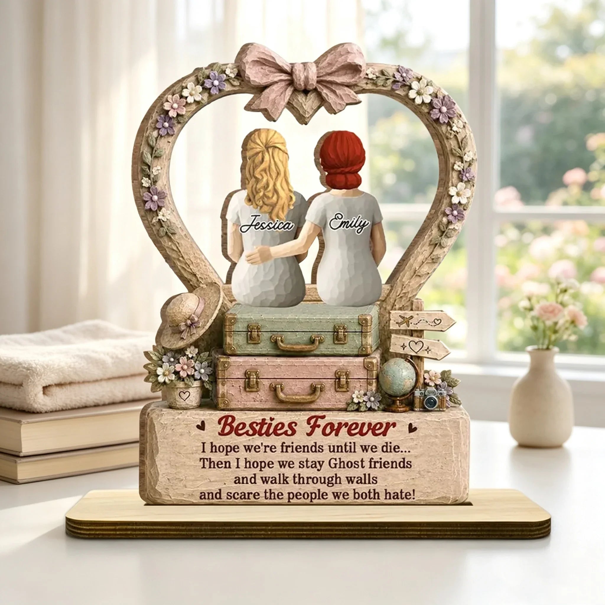 Personalized 2-Layer Wooden Plaque Gift for Best Friend