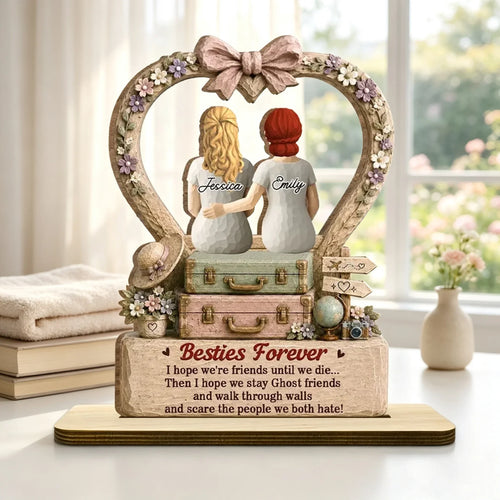 Personalized 2-Layer Wooden Plaque Gift for Best Friend