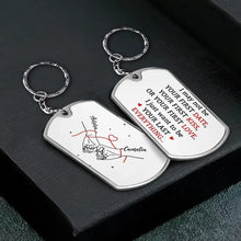 Load image into Gallery viewer, Personalized Metal Keychain with Love Quote for Couple Gift
