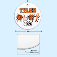 Load image into Gallery viewer, Personalized Baseball Ceramic Ornament Custom Gift for Fans
