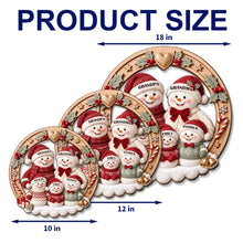 Load image into Gallery viewer, Personalized Snowman Family Wooden Sign Unique Christmas Gift for Grandparents
