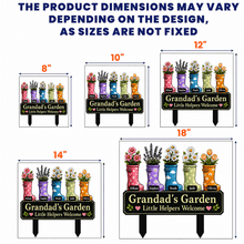 Load image into Gallery viewer, Personalized Garden Metal Stake Custom Name for Grandpa
