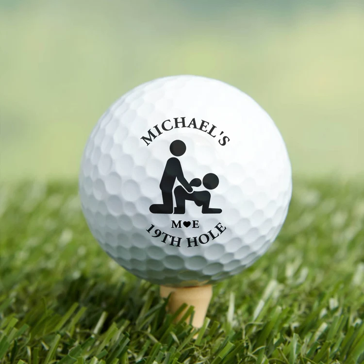 Personalized 19th Hole Golf Ball Funny Gift for Couples
