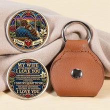 Load image into Gallery viewer, Personalized Pocket Hug Keychain I Love You Gift for Wife
