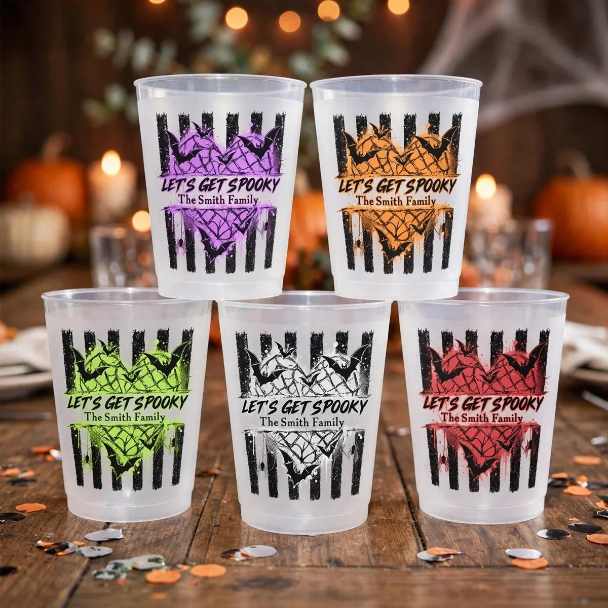 Personalized Frosted Plastic Cup Halloween Gift for Friends