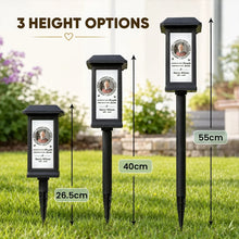 Load image into Gallery viewer, Personalized Solar Memorial Garden Light with Photo &amp; Name Remembrance Gift for Loved Ones

