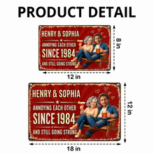 Load image into Gallery viewer, Personalized Retro Iron Sign Custom Names &amp; Year Couple Gift
