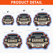 Load image into Gallery viewer, Personalized LED Garage Sign Custom Name Fixer of Things Gift for Car Enthusiasts
