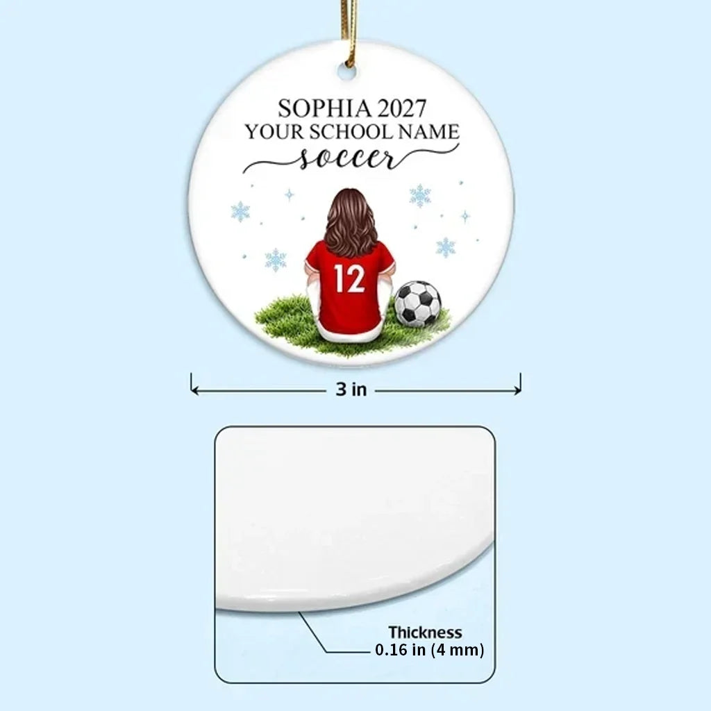 Personalized Soccer Player Ornament Gift for Athletes