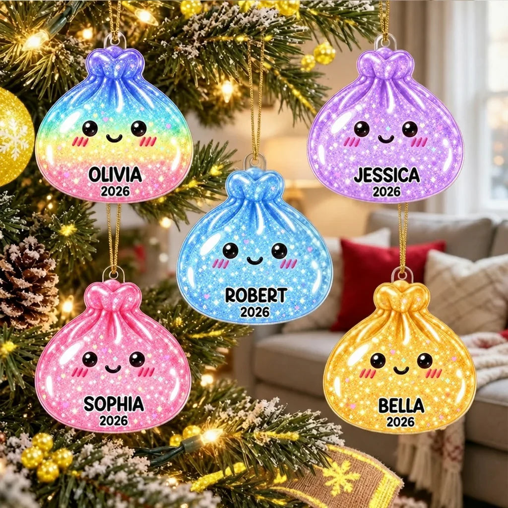Personalized Acrylic Christmas Ornament Dim Sum Gift for Family