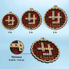 Load image into Gallery viewer, Personalized 2-Layer Wooden Ornament Family Crossword Gift for Grandparents

