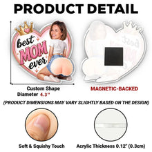 Load image into Gallery viewer, Personalized Acrylic Magnet with Heart Crown for Mom Gift

