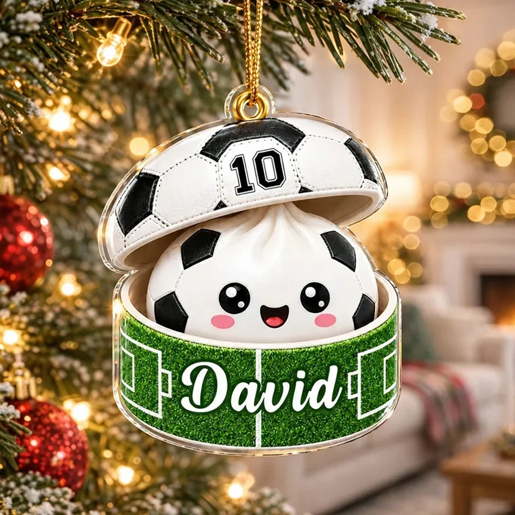 Personalized Soccer Ball Acrylic Ornament Creative Gift for Kids