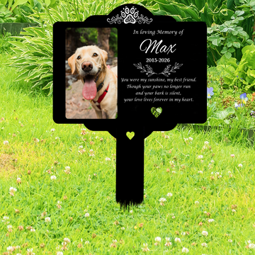 Personalized Metal Garden Stake Dog Memorial Gift for Pet Owners
