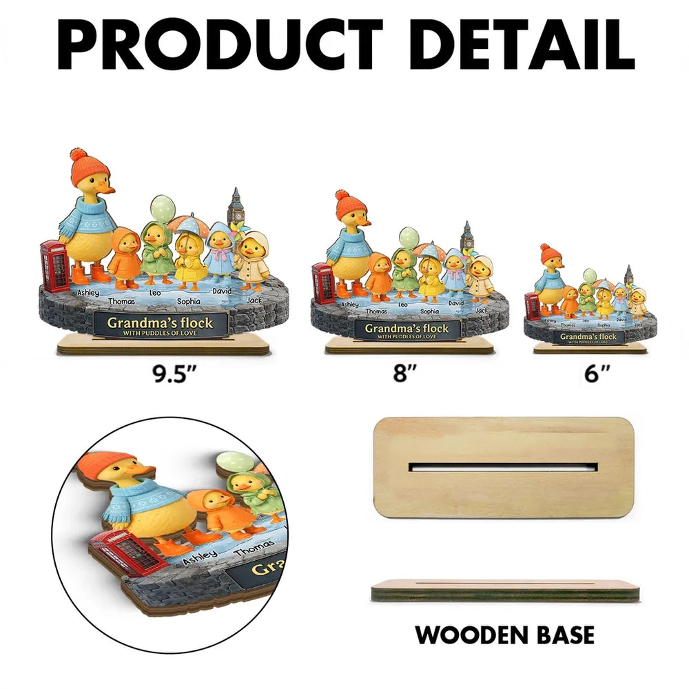 Personalized Duck Family Figurine for Grandma - Sentimental Home Decor Gift Plaque MagicInPrints
