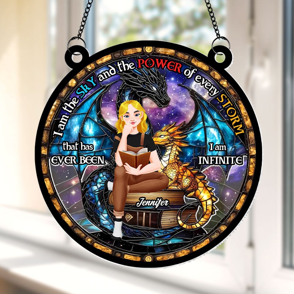 Personalized Book Lover Suncatcher Ornament - Unique Gift for Fantasy Fans Ornament PopCulturePrints