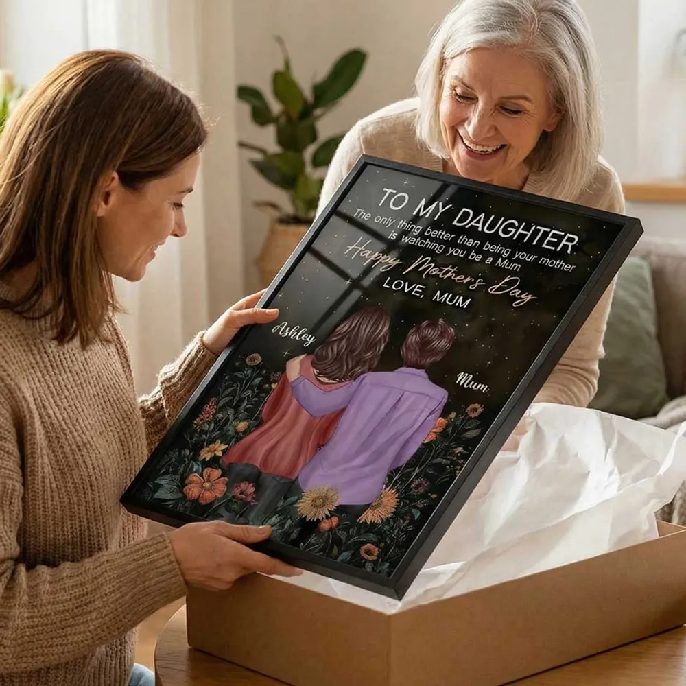 Personalized Mother Daughter Canvas Print - Heartfelt Gift for Mother's Day Poster or Canvas MagicInPrints