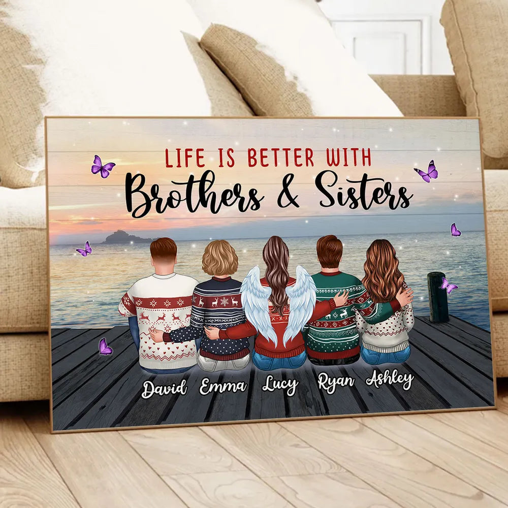 Personalized Sibling Canvas Art for Family - Sentimental Gift for Home Decor Poster or Canvas MagicInPrints