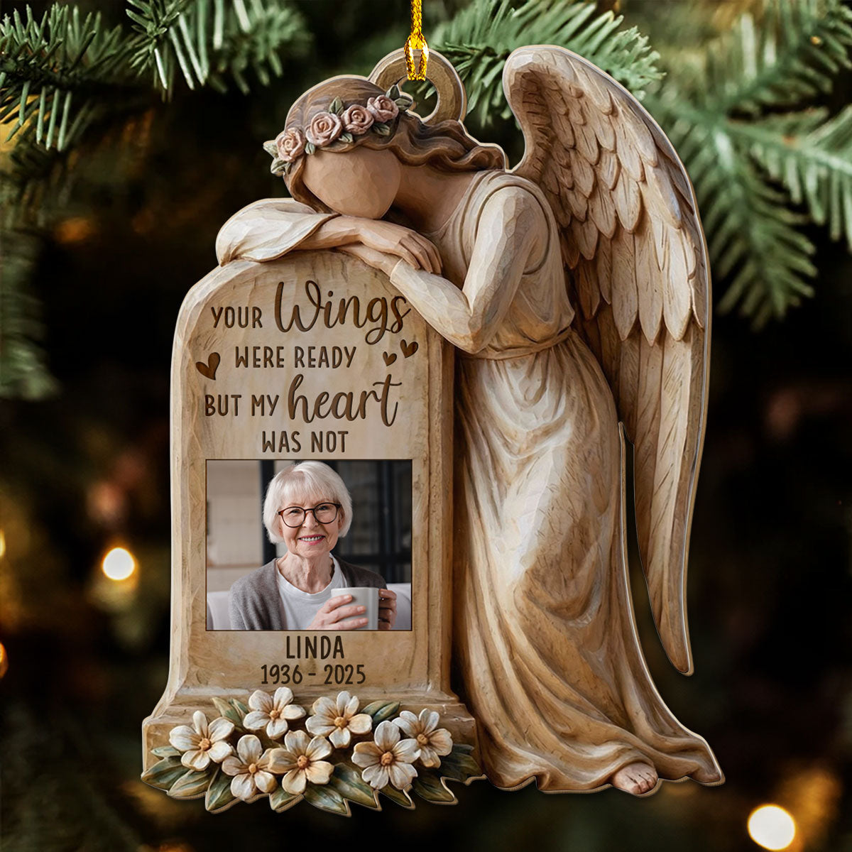 Personalized Memorial Angel Ornament for Loved Ones - Sentimental Keepsake Ornament MagicInPrints