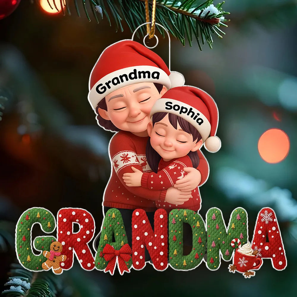 Personalized Family Christmas Ornament for Grandma - Holiday Gift Ornament MagicInPrints