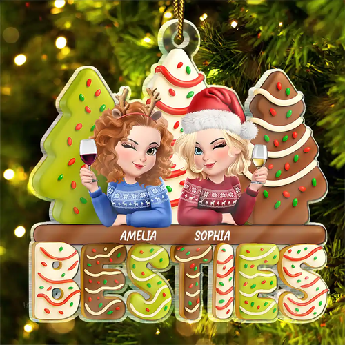 Celebrate Your Best Friendship – Personalized Acrylic Ornament – Gift for Sisters Acrylic Ornament MagicInPrints