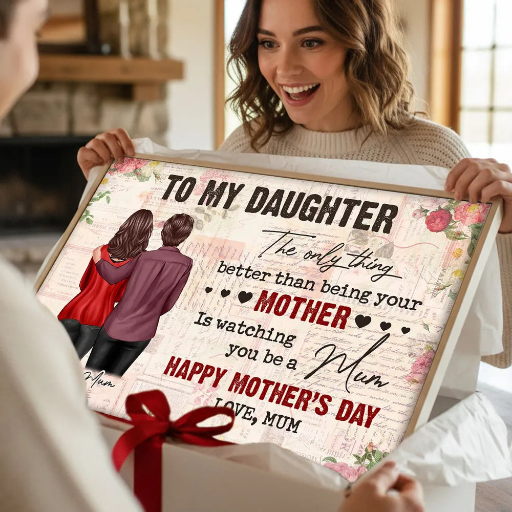 Personalized Mother-Daughter Canvas Art - Sentimental Gift for Mother's Day Poster or Canvas MagicInPrints