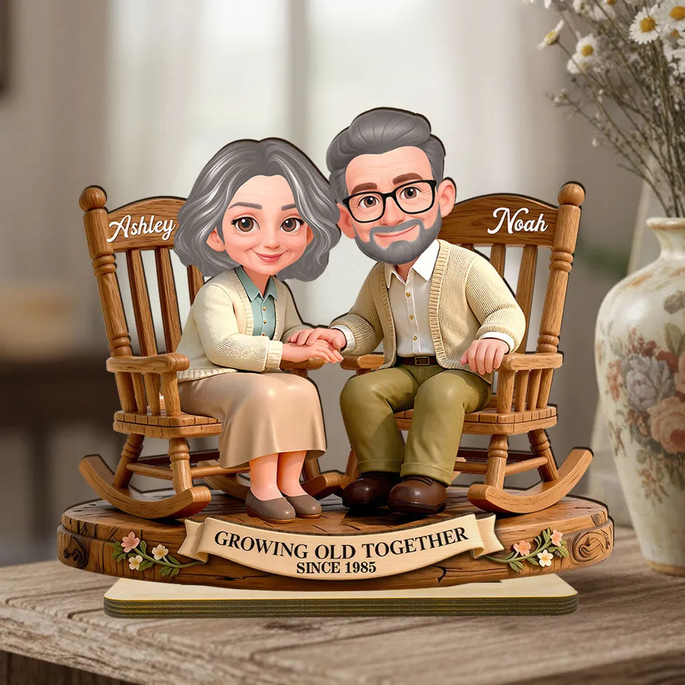 Personalized Couple Figurine for Seniors - Custom Anniversary Gift Plaque MagicInPrints