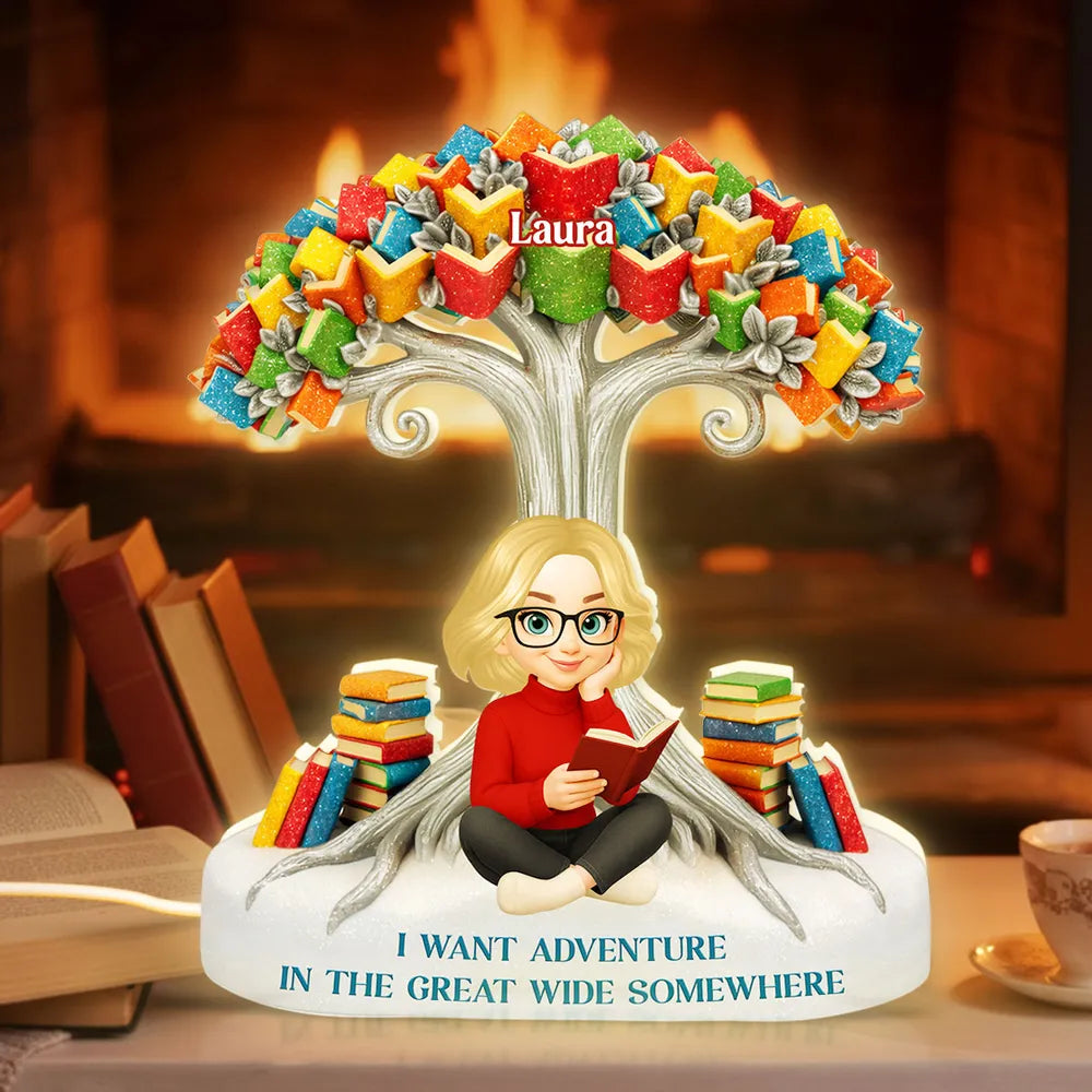 Personalized Book Lover LED Lamp for Readers - Decorative Home Accent Plaque MagicInPrints