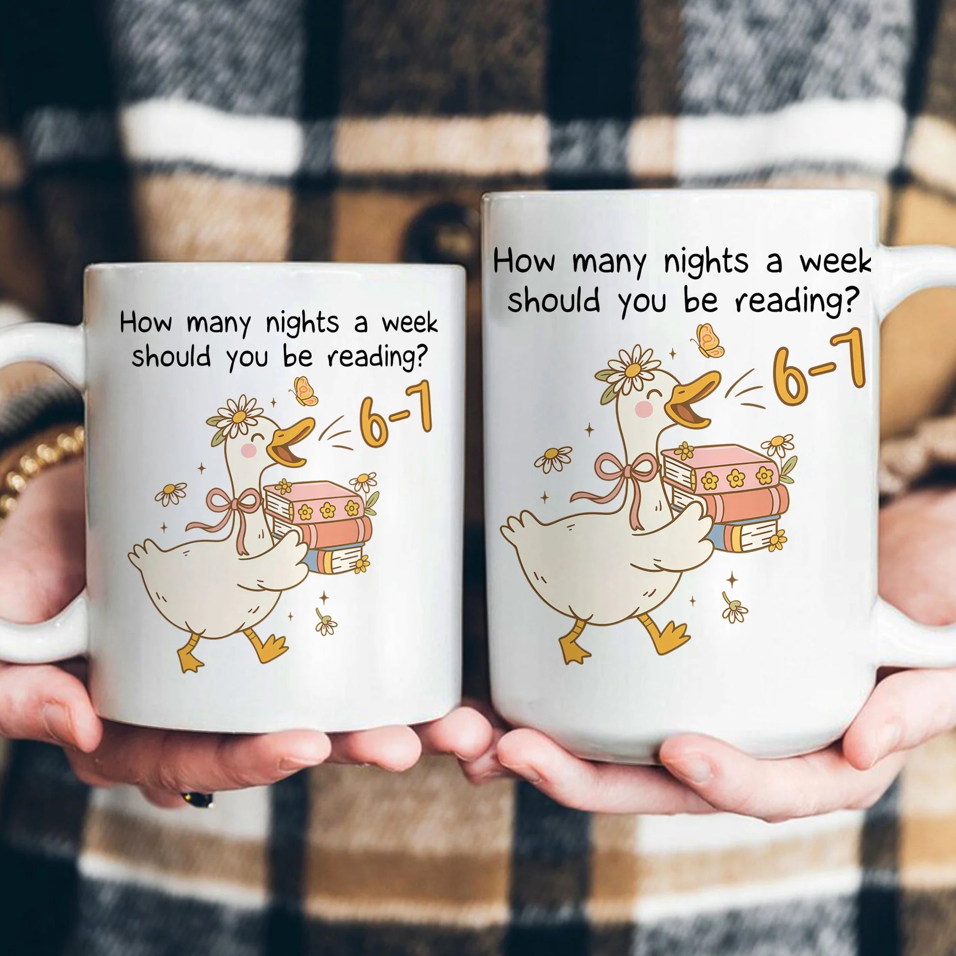 Personalized Funny Duck Mug for Book Lovers - Perfect Reading Gift Cup MagicInPrints