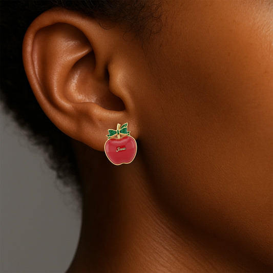 Teacher Stud Earrings - Personalized Gifts For Teacher Earrings MagicInPrints