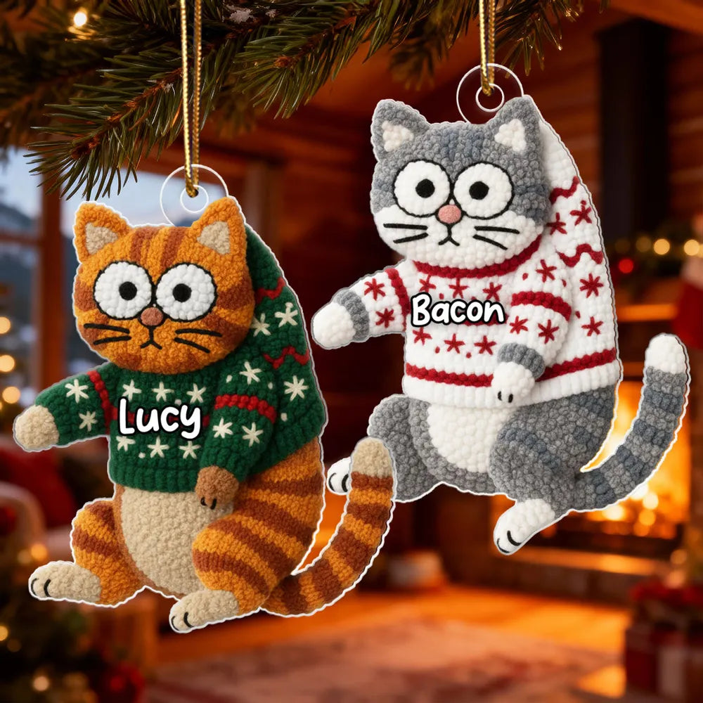 Personalized Cat Christmas Ornament for Pet Lovers - Festive Holiday Decor Ornament MagicInPrints