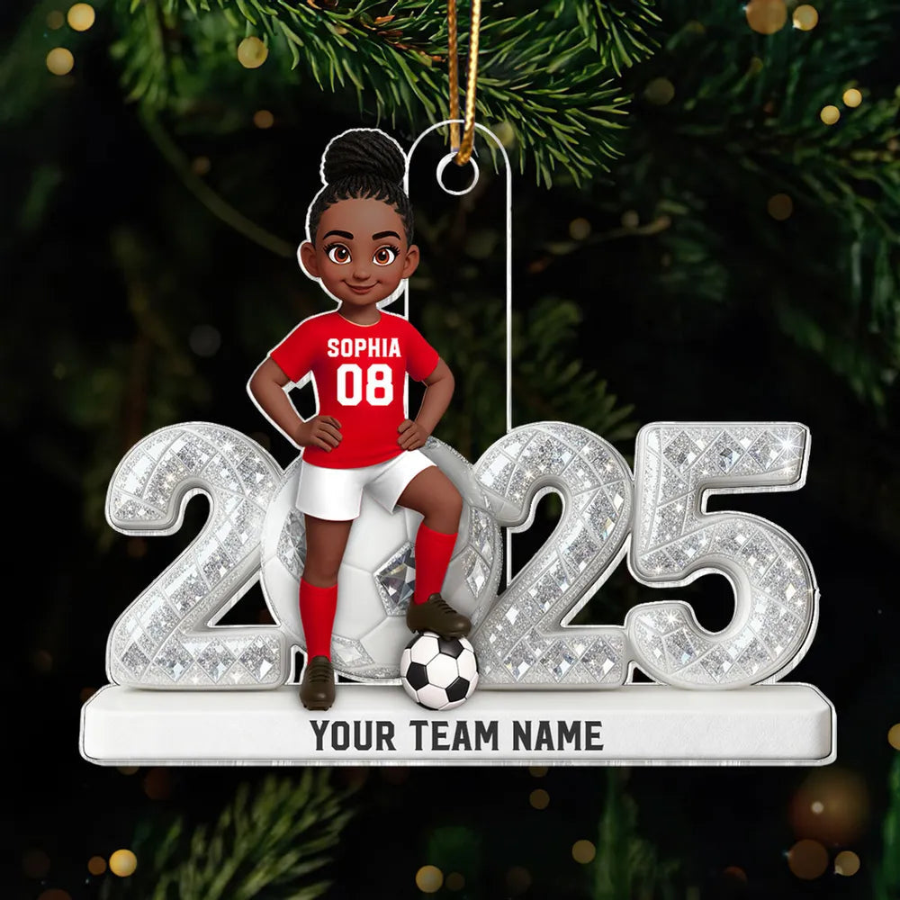 Personalized Soccer Ornament for Kids - Custom Team Name 2025 Ornament MagicInPrints