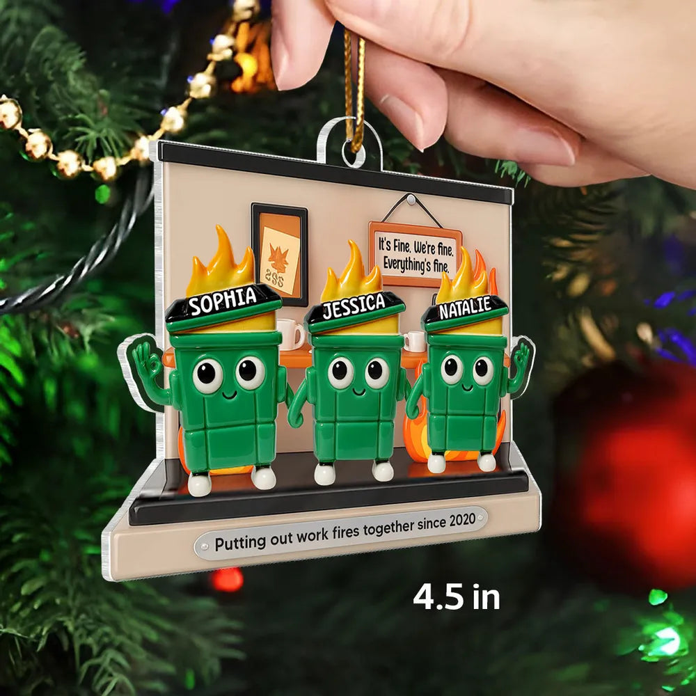 Custom Office Teamwork Ornament for Colleagues - Funny Holiday Gift Ornament MagicInPrints