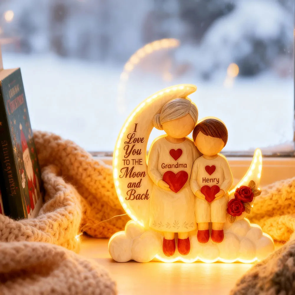 Personalized LED Night Light for Grandma and Child - Sentimental Gift for Christmas Plaque MagicInPrints