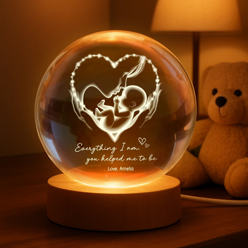 Personalized LED Night Light for Mothers - Heartwarming Gift for New Moms Lamp MagicInPrints
