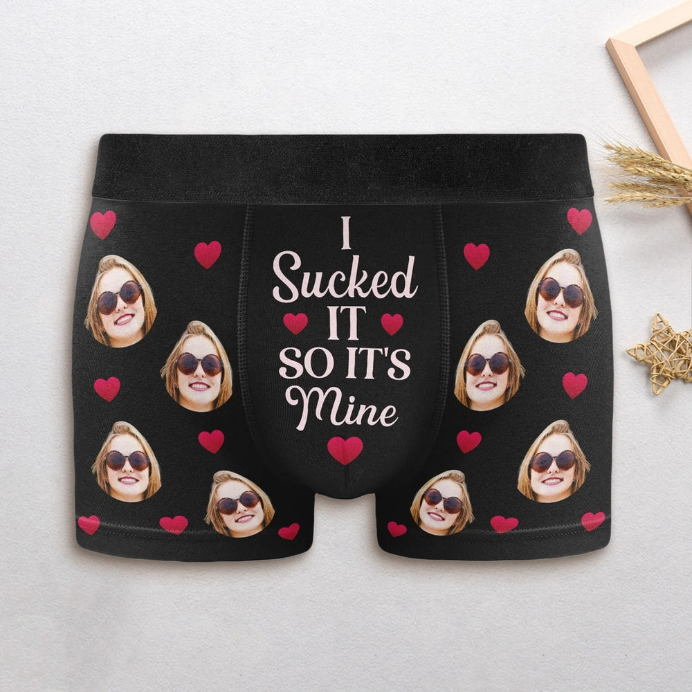 Custom Face Men's Boxer Briefs for Couples - Funny Romantic Gift Underwear MagicInPrints