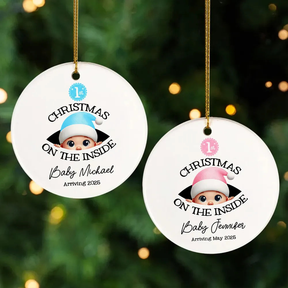 Personalized Baby's First Christmas Ornament for Expecting Parents - Holiday Keepsake Ornament MagicInPrints