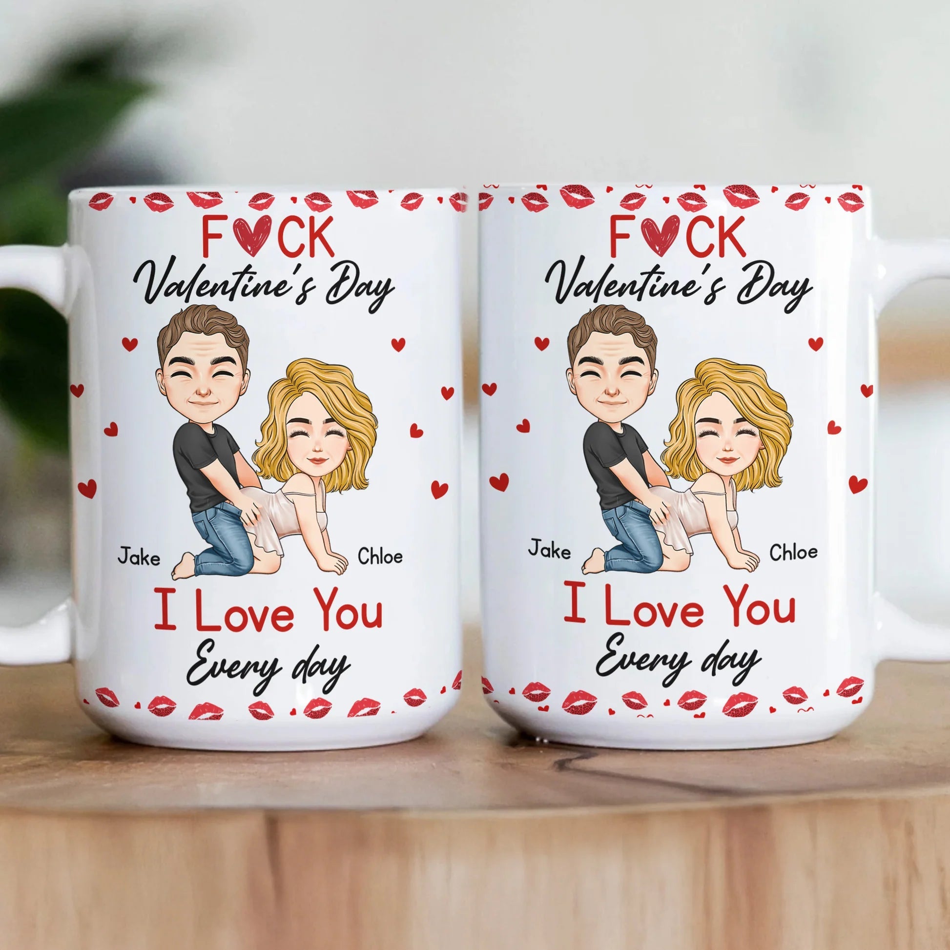 Personalized Romantic Couple Mug for Valentine's Day - I Love You Gift Cup MagicInPrints